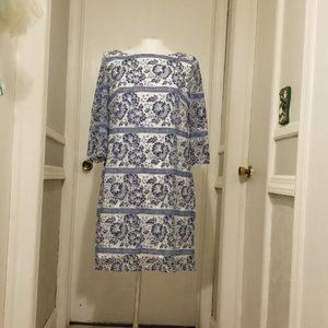 Jessica Howard Blue Floral Sheath Dress